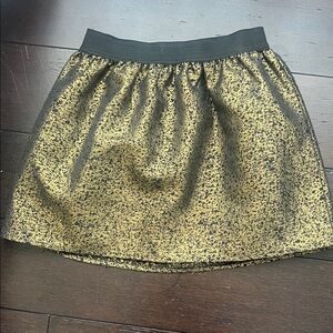 Chic Black and Gold Kids Skirt